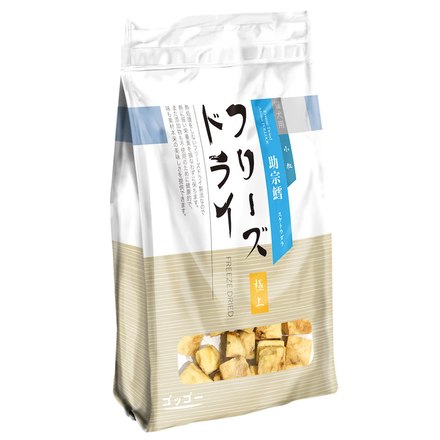 Goggo 貓狗零食 冷凍脫水小食 鱈魚粒 50g (GFD-P50) 圖 1