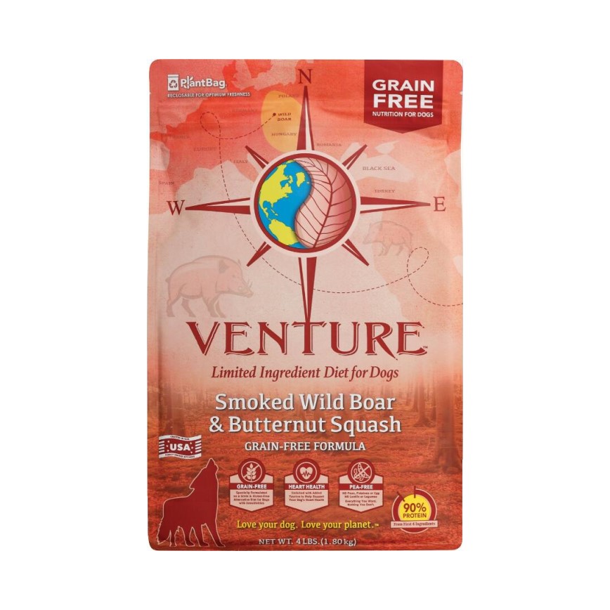 Earthborn Holistic Venture 低敏 單一動物蛋白全犬配方 野豬+小南瓜 25lb (VWB25)