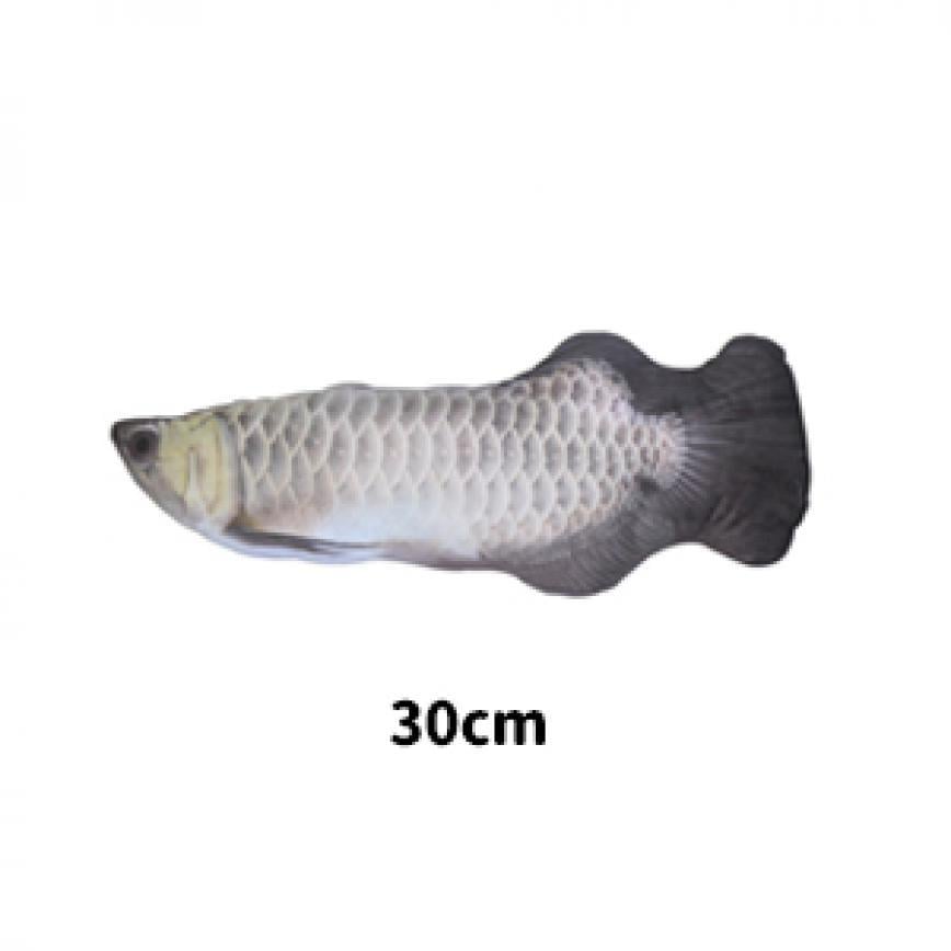 貓咪柔軟舒服抱枕玩具 銀龍魚 小 - 開倉價優惠 圖 1