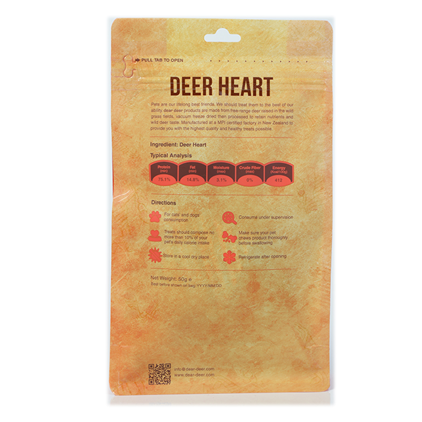 dear deer 貓狗零食 保健小食系列 鹿心 50g (40411) 圖 2