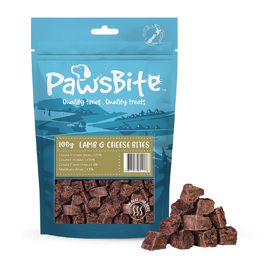 PawsBite 貓狗零食 芝士羊肉粒 100g (40138)