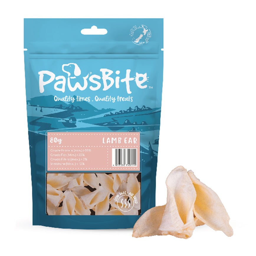 PawsBite 貓狗零食 羊耳 80g (40114)