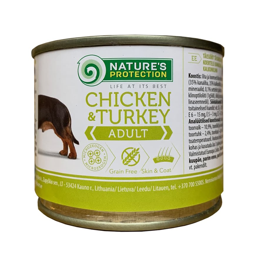 Nature's Protection 雞火雞成犬主食罐 200g