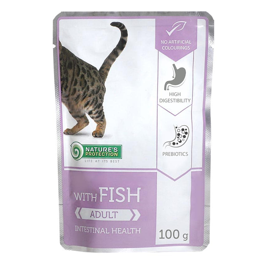 Nature's Protection 貓濕糧 成貓主食袋裝濕糧 改善腸道問題配方 魚 100g (KIP94100G)