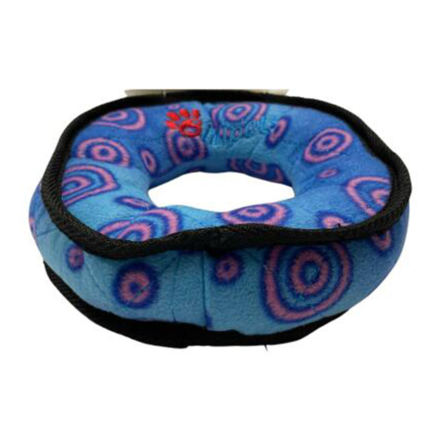 Billipets 雙層⽑絨布耐咬狗玩具 藍色大圈 18cm (NS-17060BLUE)
