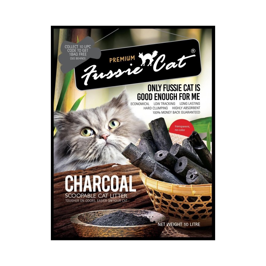 Fussie Cat高竇貓 礦物貓砂 活性炭除臭配方 10L (FCLC2) (新舊包裝隨機)