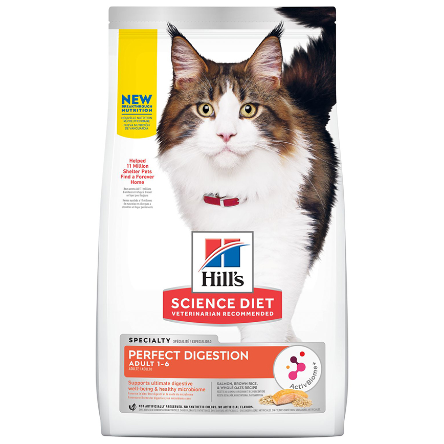 Hills 貓糧 完美消化系列 成貓配方 三文魚+糙米及全燕麥 3.5lb (606869) (新舊包裝隨機發貨) 圖 3