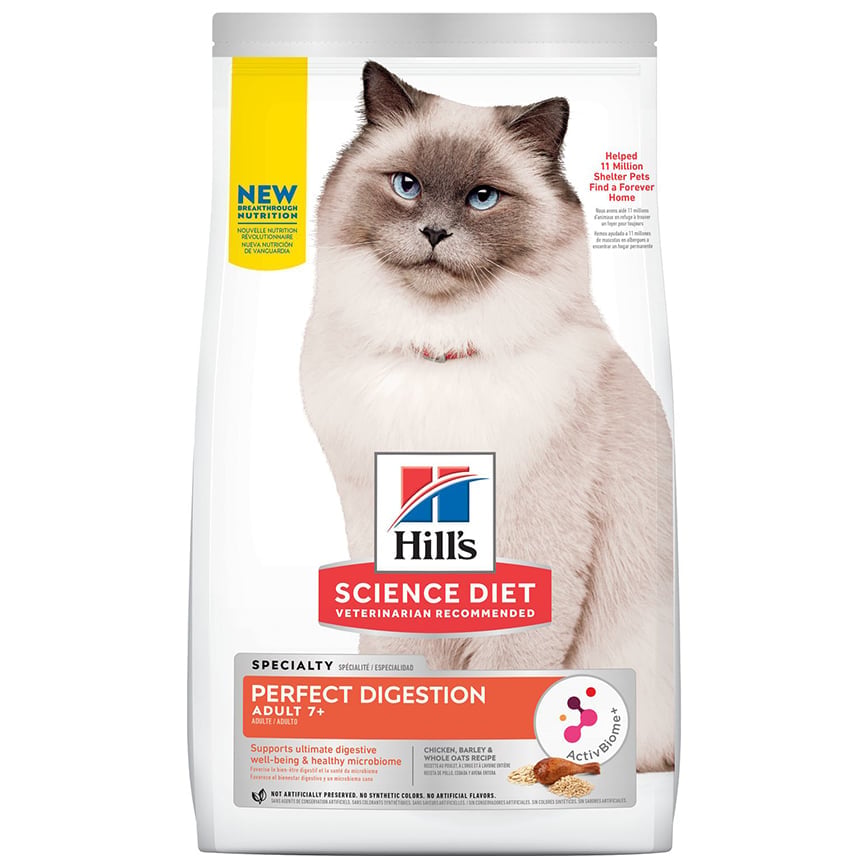 Hills 貓糧 完美消化系列 高齡貓7+配方 雞肉+糙米及全燕麥 3.5lb (606866)