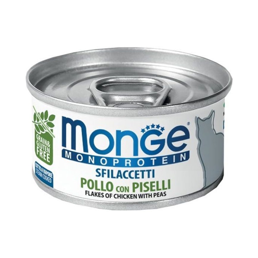Monge 貓罐頭 單一蛋白系列 雞肉豌豆 80g (MO7184) (新舊包裝隨機發貨) 圖 2