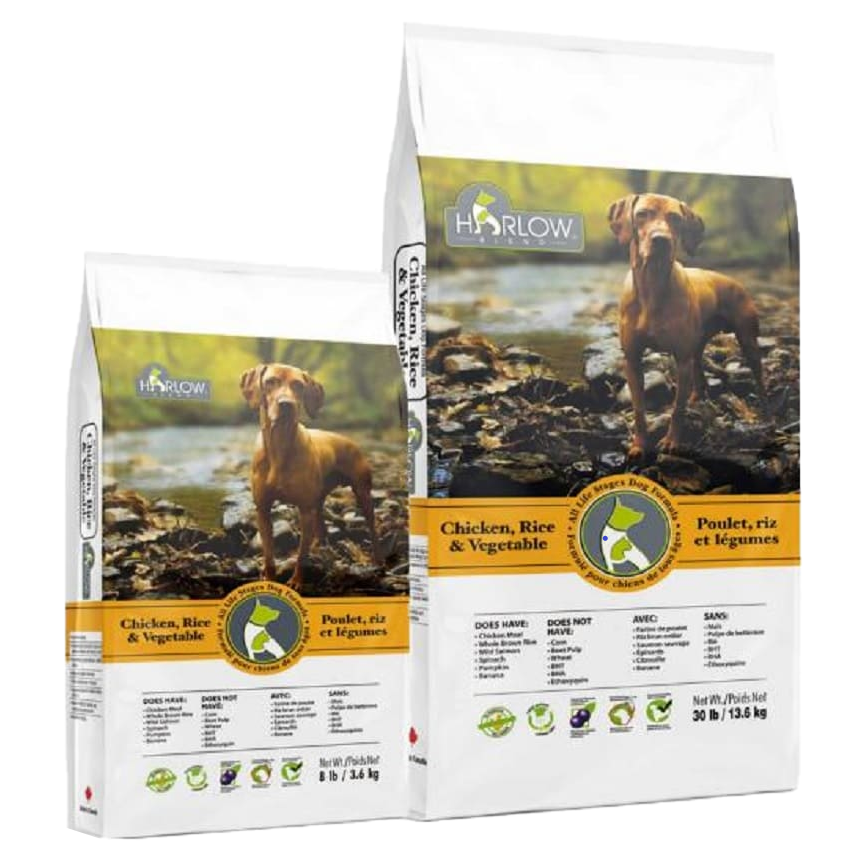 Harlow Blend 楓葉 雞,糙米,三文魚,鮮果蔬菜全犬乾糧 32lb 或 (8lb x 4夾袋) (TBS)