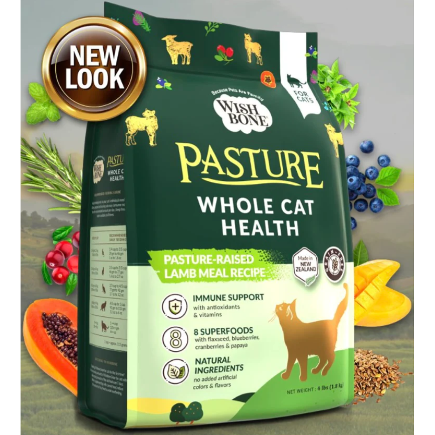 WISH BONE味思伴 無穀物天然草本全貓糧 Pasture野牧羊香草配方 4lb (新包裝)