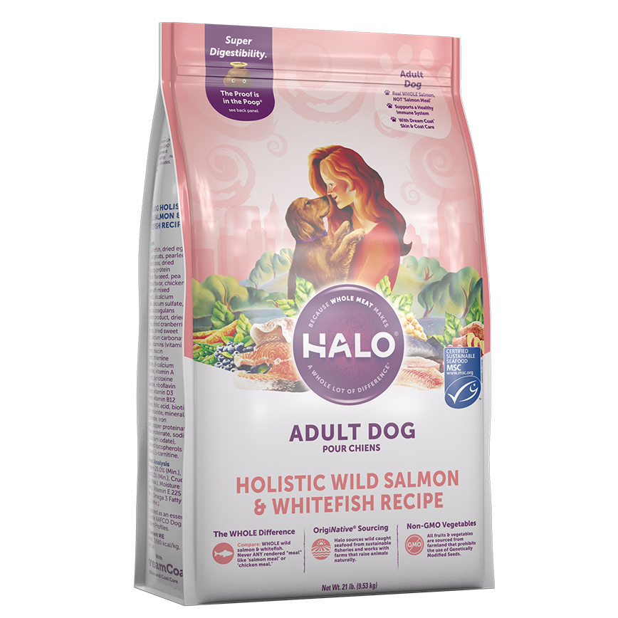 HALO 狗糧 成犬糧 野生白魚及三文魚配方 4lb