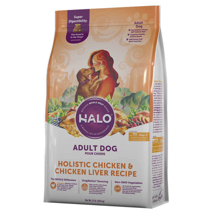 HALO 狗糧 成犬糧 雞肉及雞肝配方 21lb
