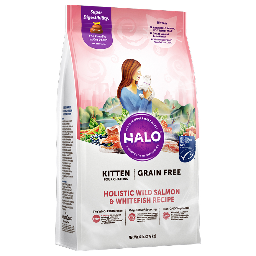 HALO 貓糧 幼貓無穀糧 野生三文魚及白魚配方 3lb (34051)