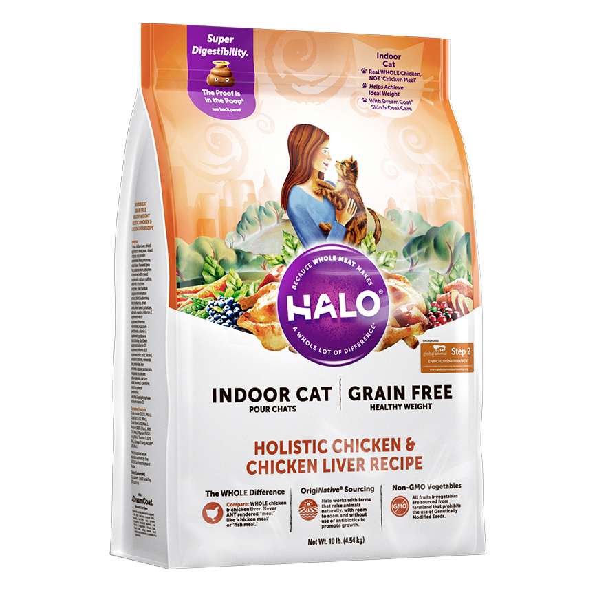 HALO 貓糧 室內貓無穀糧 健美體態 雞肉及雞肝配方 3lb (34024)