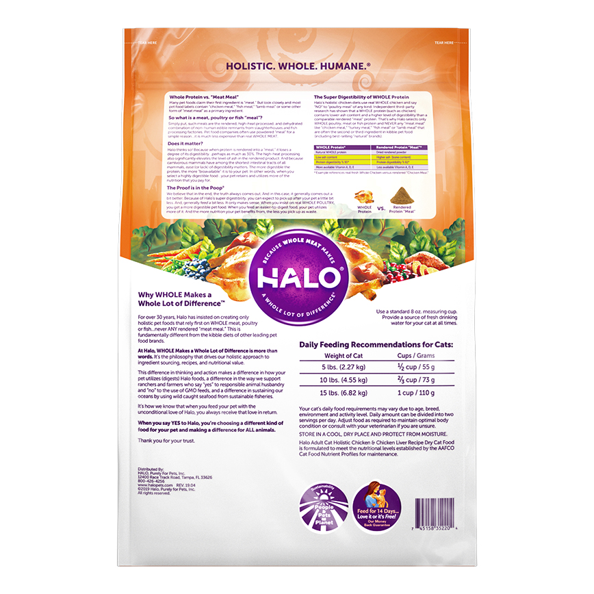 HALO 貓糧 成貓糧 健美體態 雞肉及雞肝配方 10lb 圖 2