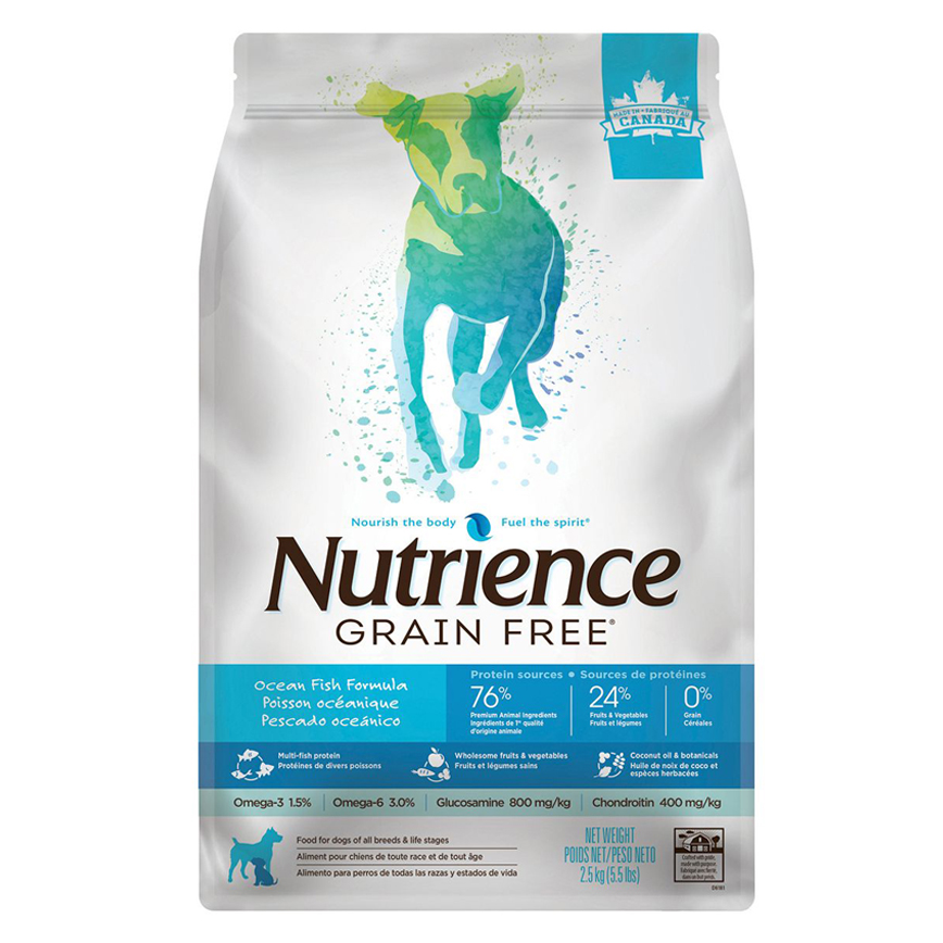 Nutrience 無穀物狗糧 全犬配方 七種魚 特惠裝 5.5lb×2包