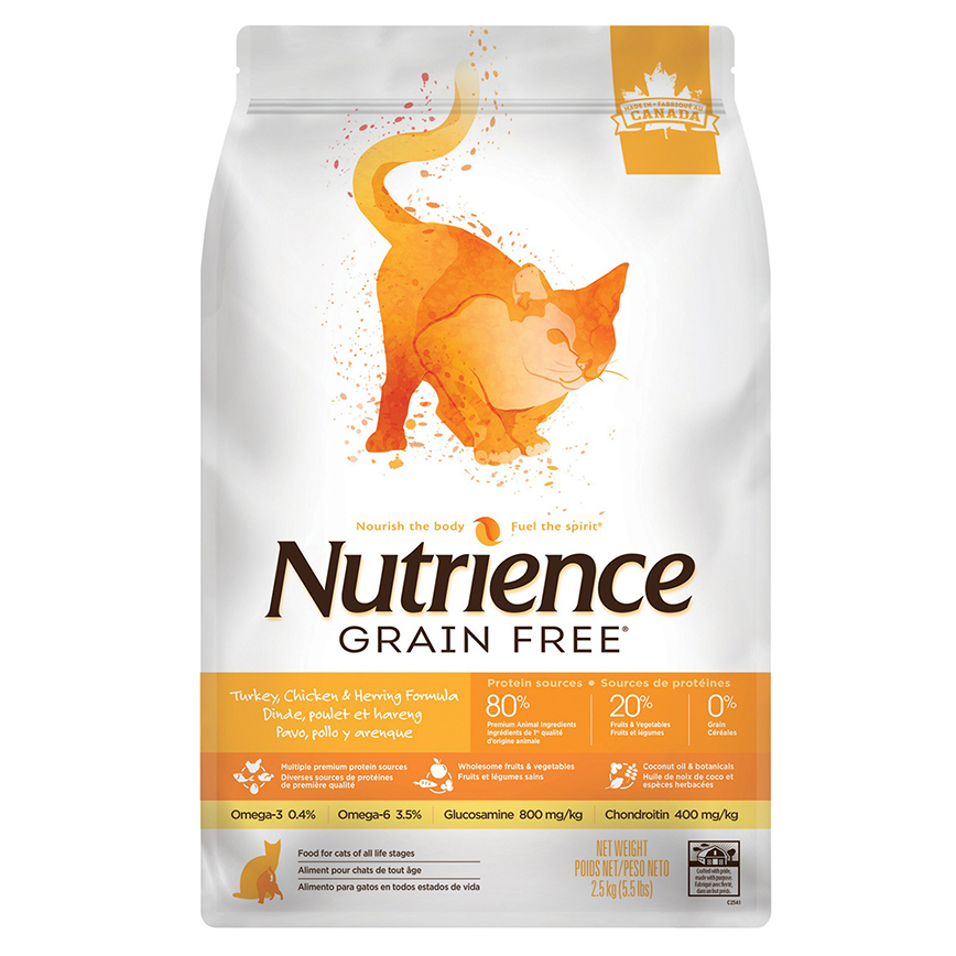 Nutrience 貓糧 火雞雞鯡魚 5.5lb