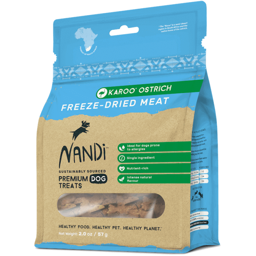Nandi 狗小食 凍乾 KAROO 鴕鳥肉 Freeze Dried Karoo Ostrich 57g (NA028N) (賞味期限 2022.03.18/2022.03.22) 圖 1