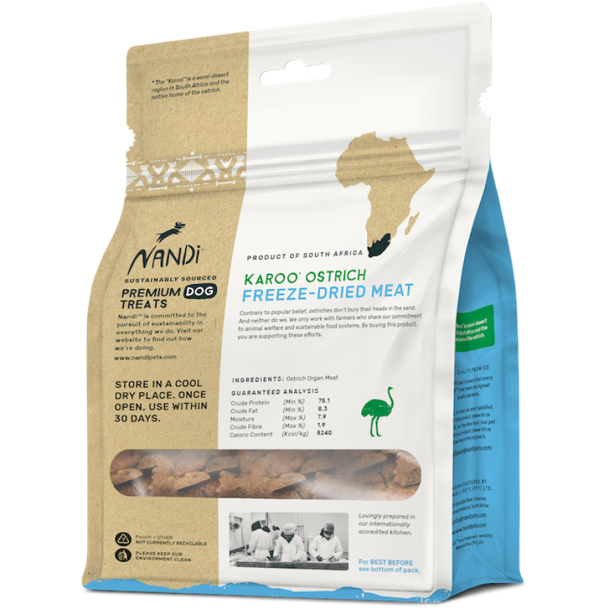 Nandi 狗小食 凍乾 KAROO 鴕鳥肉 Freeze Dried Karoo Ostrich 57g (NA028N) (賞味期限 2022.03.18/2022.03.22) 圖 2