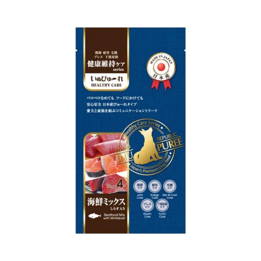 Riverd Republic 犬用無添加天然肉泥小食 特級保健系列 綜合海鮮味 13g*4本 (DTDJFA0124257)
