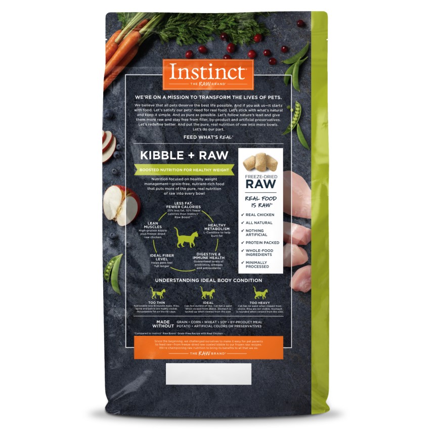 Instinct 貓糧 本能 貓糧 無穀物生肉系列 雞肉(健康減重低脂) 10lb (658689) 圖 2