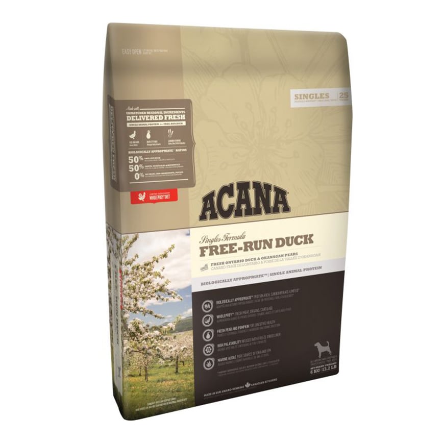 ACANA愛肯拿 無穀物狗糧 單一動物性蛋白系列 放養鴨配方 6kg (ADFD6K)