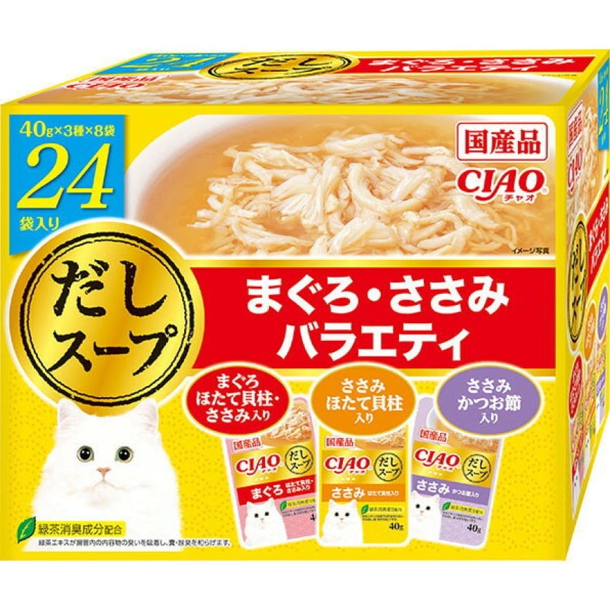 CIAO 貓濕糧 金槍魚+雞肉組合裝 40g 24袋入 圖 1