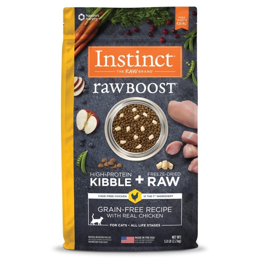 Instinct 貓糧 本能 貓糧 無穀物生肉系列 雞肉 10lb (658634)