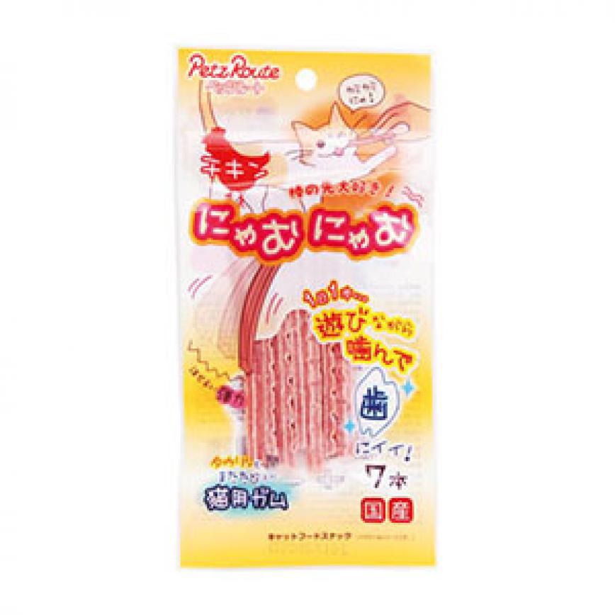 日本Petz Route 貓咪潔齒棒 雞肉味 7條裝 (貓用) (粉橙)