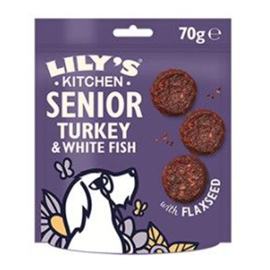 LILY'S KITCHEN 狗小食 高齡犬小食 火雞白魚塊 70g (IDTSST70) 圖 1