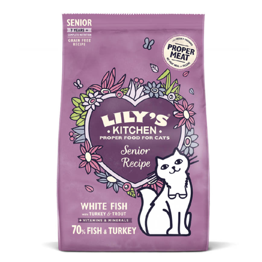 LILY'S KITCHEN 貓糧 老貓專用糧 無穀物鮮魚 800g (BCDMM84)
