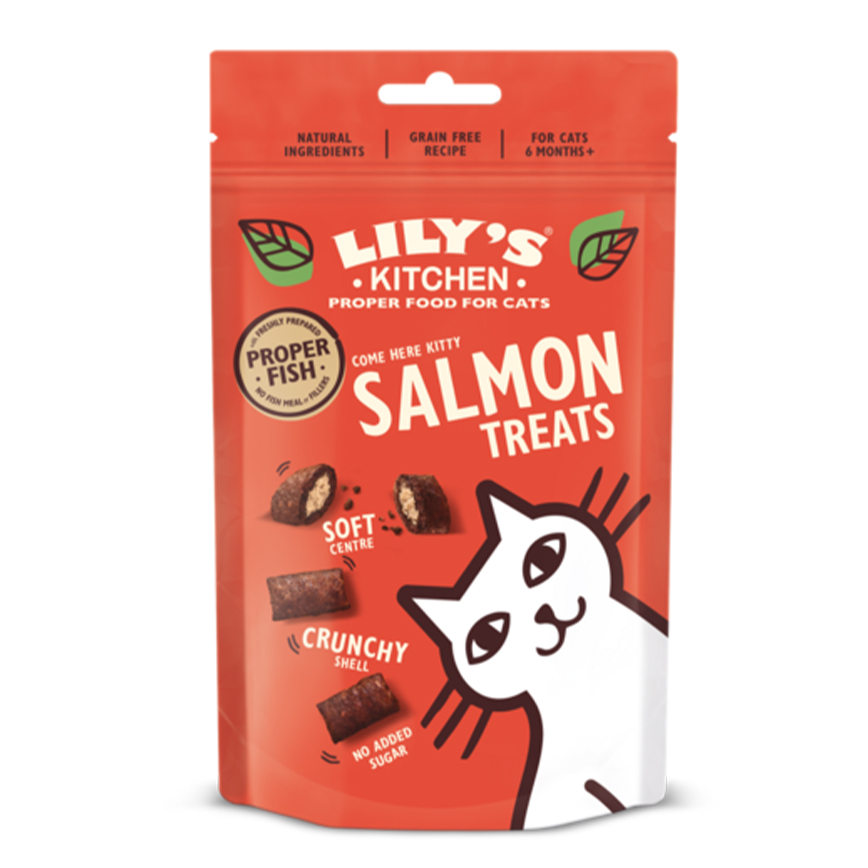 LILY'S KITCHEN 貓零食 鬆脆三文魚粒 60g