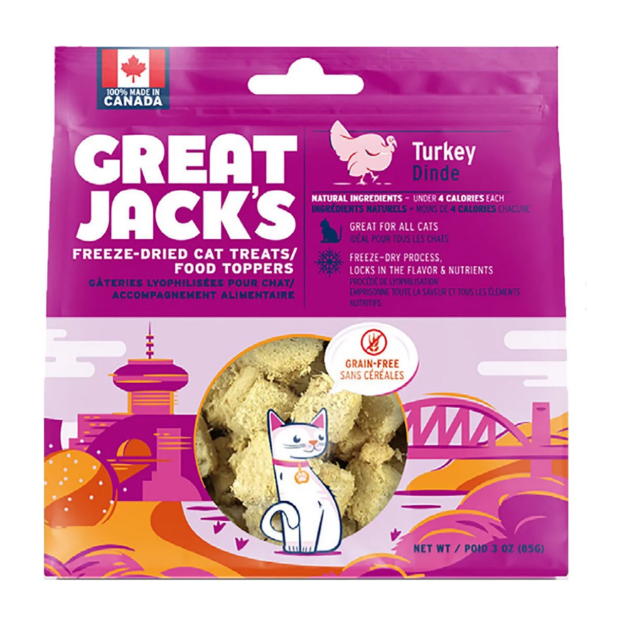 GREAT JACK'S 冷凍脫水貓零食 火雞肉 3oz (CJ1183)