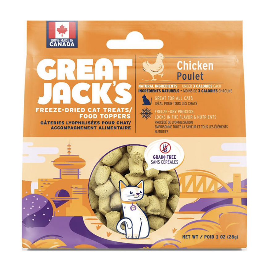 GREAT JACK'S 冷凍脫水貓小食 雞肉 1oz