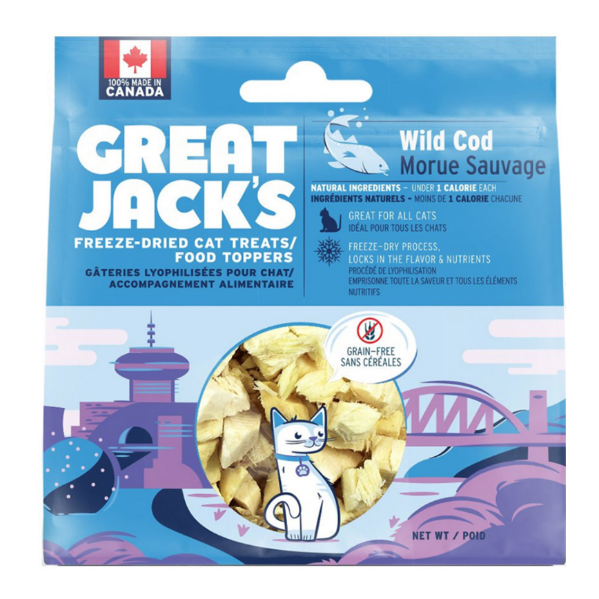 GREAT JACK'S 冷凍脫水貓零食 鱈魚 3oz