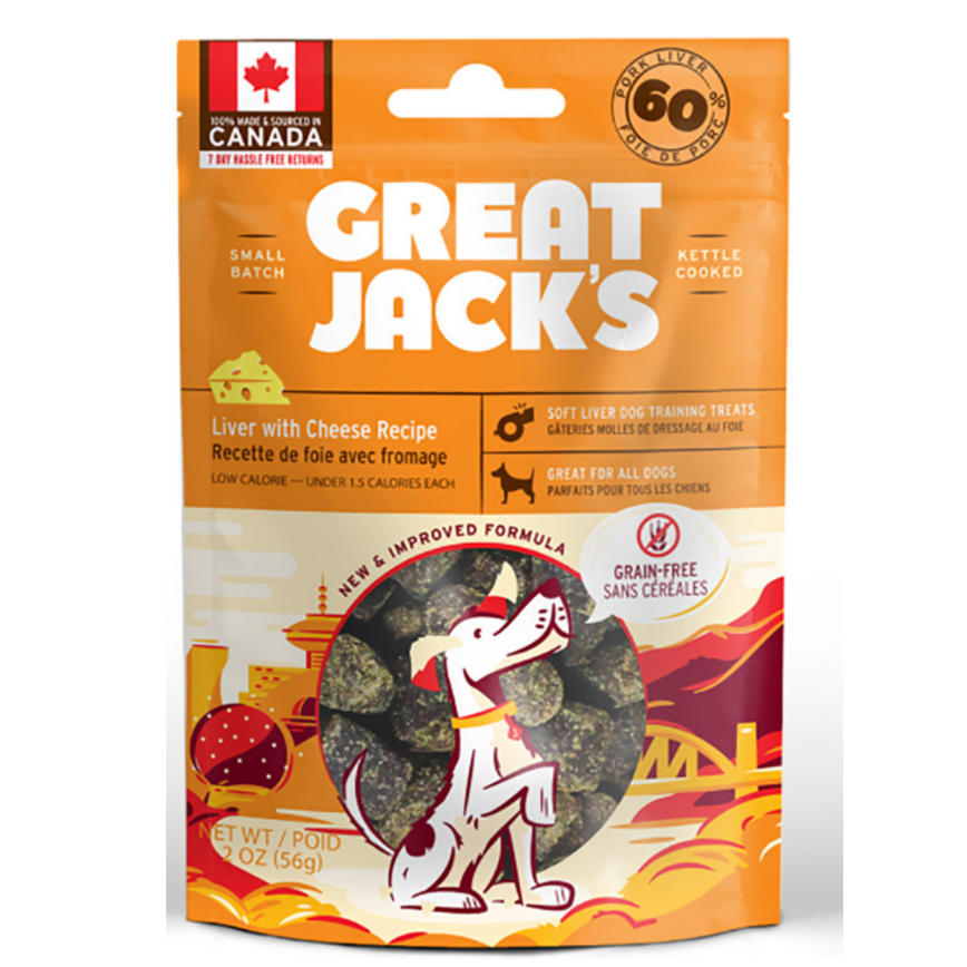 GREAT JACK'S 無穀物狗小食 芝士拌豚肝肉粒 2oz (TT1004S)