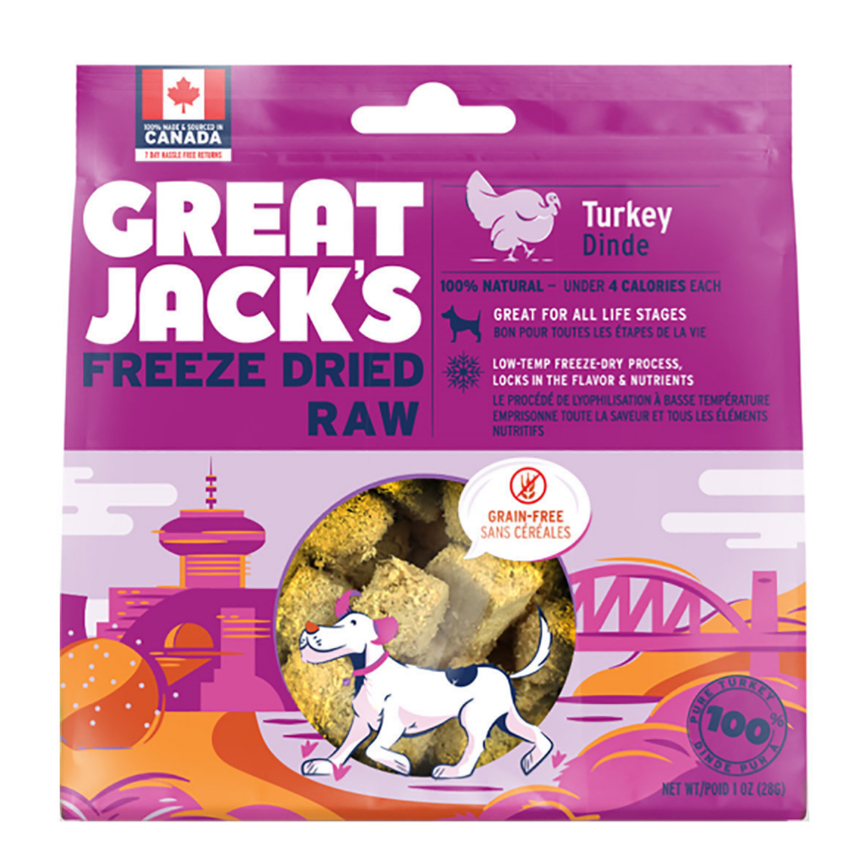GREAT JACK'S 冷凍脫水狗小食 火雞肉粒 1oz (TT1054)