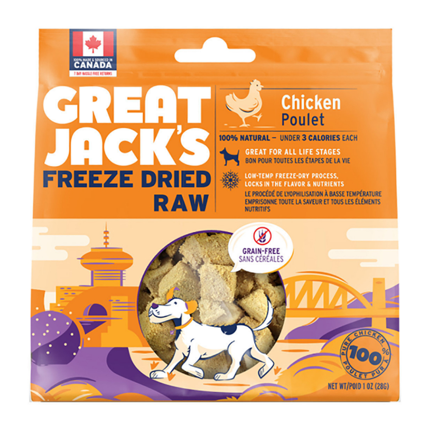 GREAT JACK'S 冷凍脫水狗小食 雞肉 1oz (TT1052)