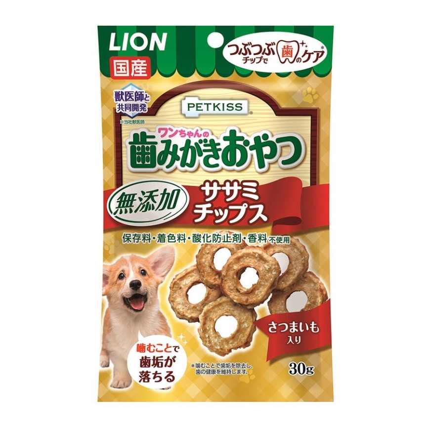 日本LION Pet 狗零食 無添加潔齒圈圈餅 雞肉味 30g 圖 1