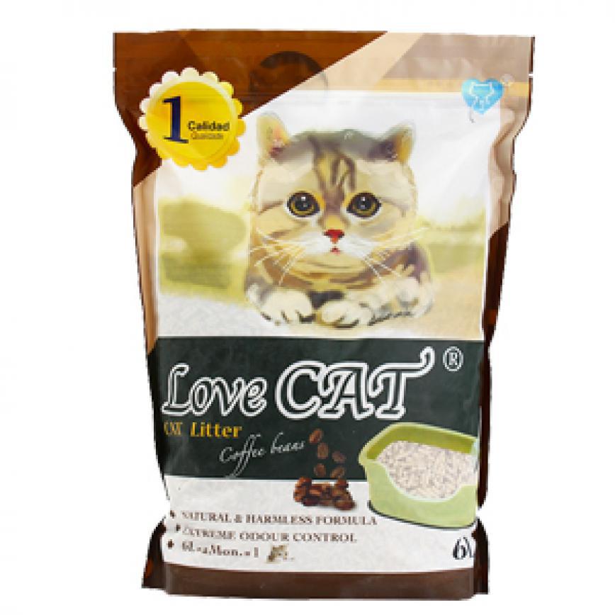 LoveCAT 天然健康 豆腐貓砂 咖啡味 6L