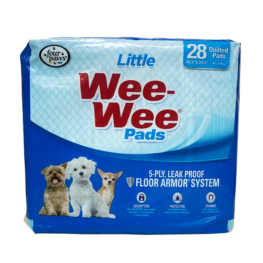 Four Paws四爪 寵物尿墊 狗尿墊 狗尿片 Wee-Wee Pads幼犬尿片 28片 (F01628)