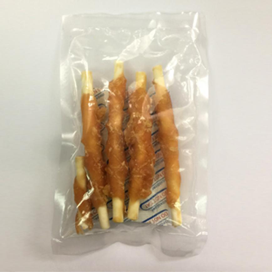 黃金雞肉繞牛皮卷 磨牙潔齒訓犬零食 100g (犬用) 圖 1