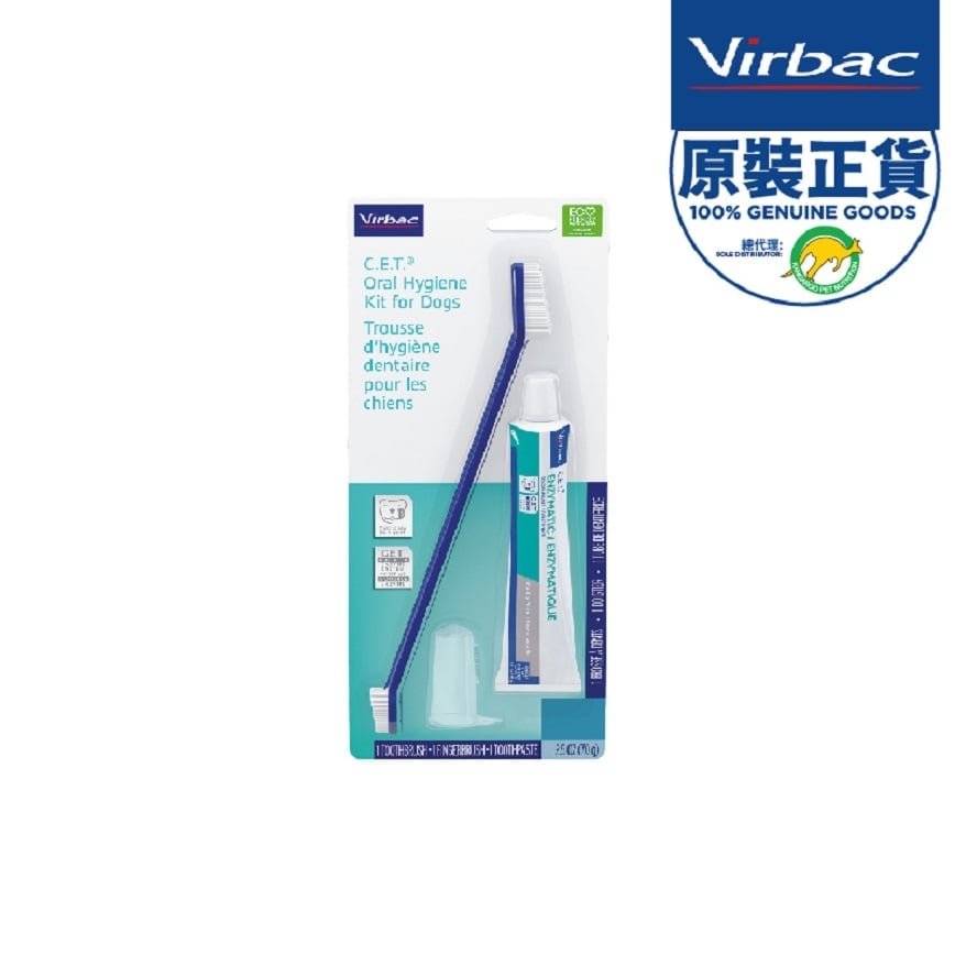 Virbac法國維克 複合酶牙刷牙膏套裝 雞肉口味 70g (V39)