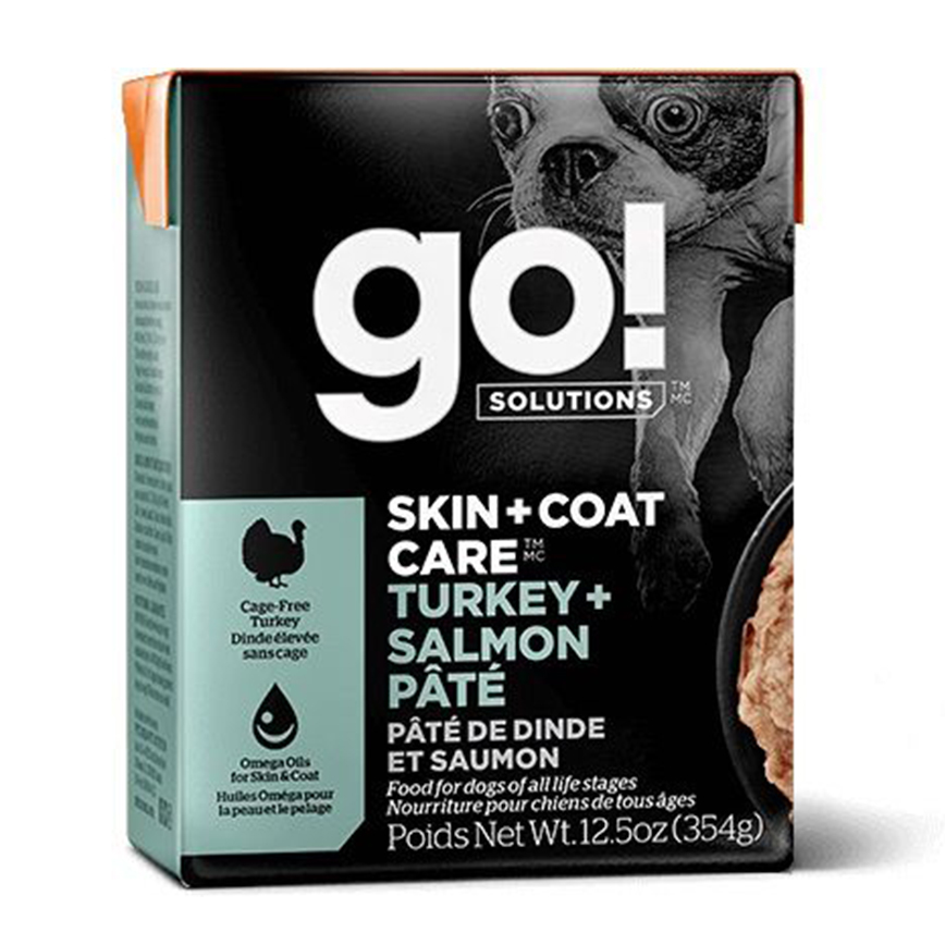 GO! SOLUTIONS 無穀物狗濕糧 護膚美毛系列 火雞三文魚醬 354g