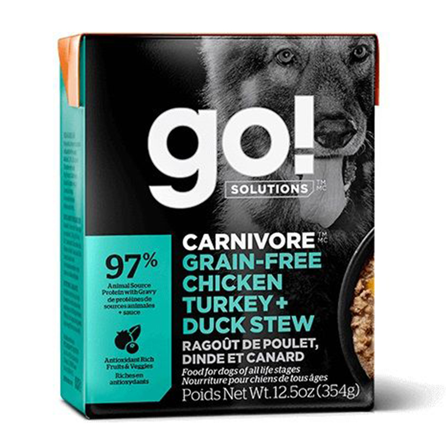 GO! SOLUTIONS 無穀物狗濕糧 活力營養系列 雞肉火雞鴨肉 354g