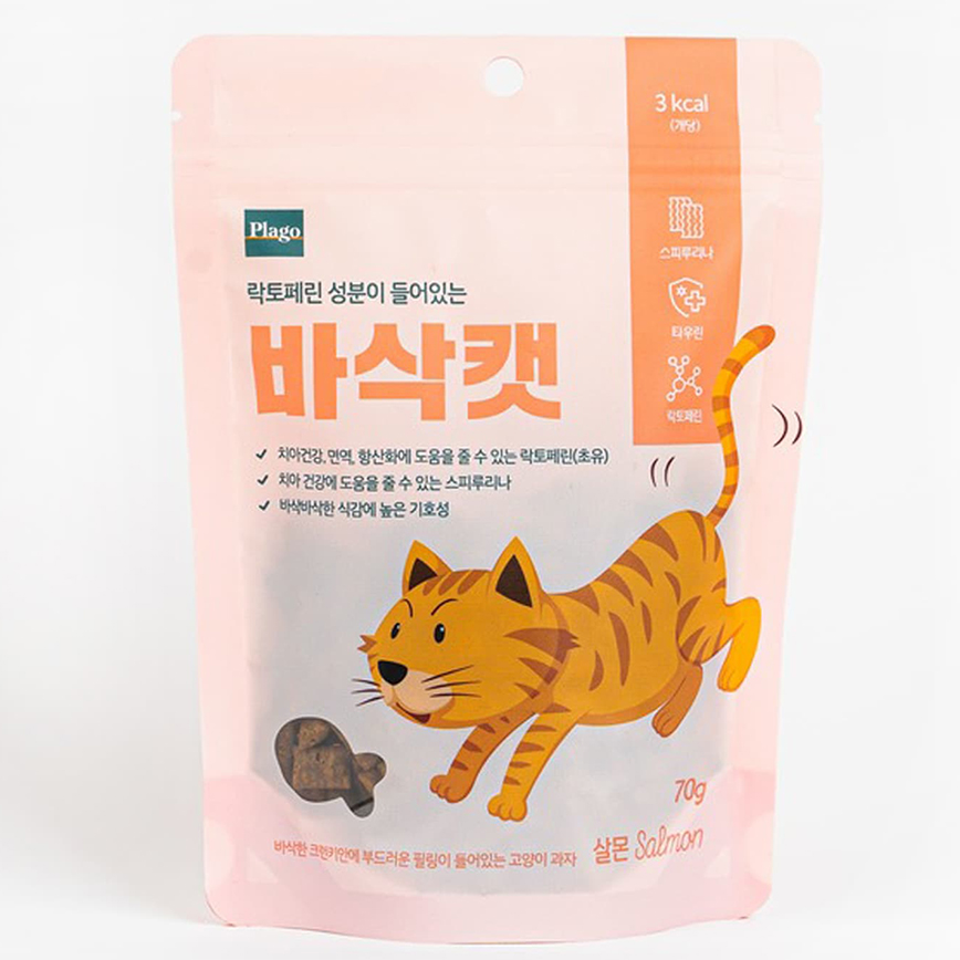 Plago 貓零食 酥脆潔齒餅 三文魚味 70g (1003202-00102)