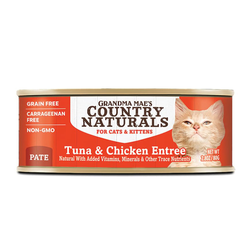 Country Naturals 吞拿魚走地雞肉泥貓罐 80g