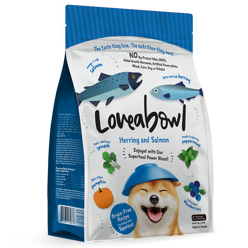 Loveabowl 狗糧 無穀物全犬糧 希靈魚三文魚海洋配方 1.4kg (LB0120)