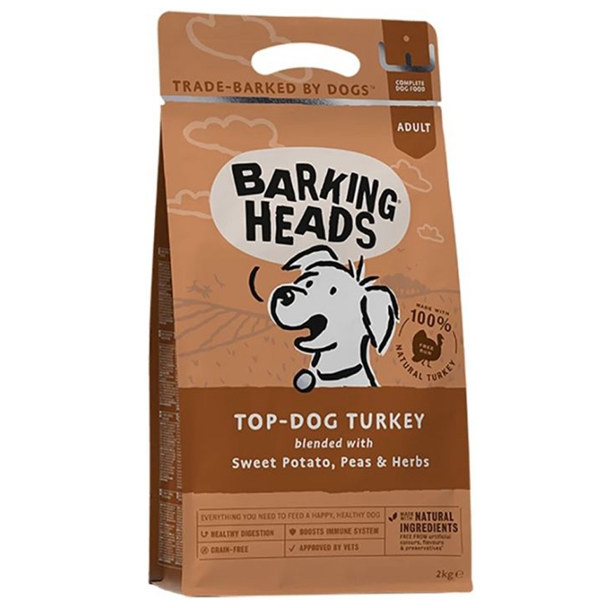 Barking Heads 狗糧 無穀物全天然成犬配方 放養火雞肉 12kg (BHT12) (咖啡色) (新舊包裝隨機)